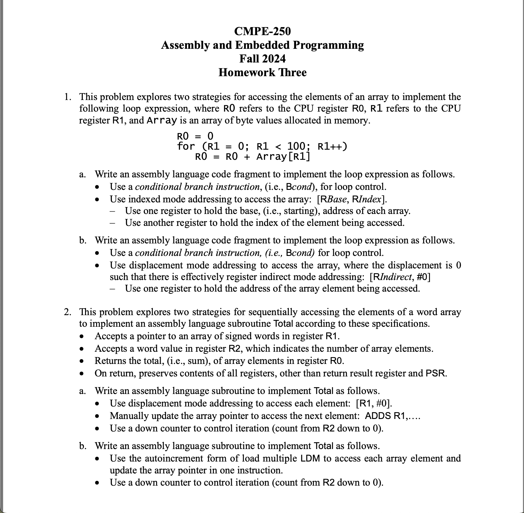 CMPE - 2 5 0 Assembly and Embedded Programming