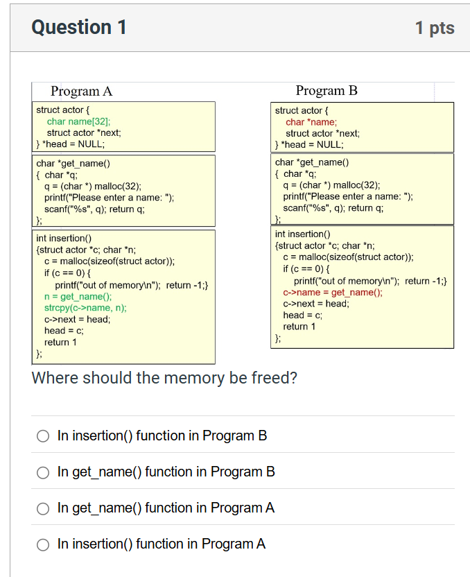 ` ` ` Program A struct actor { char name [ 3 2 ]
