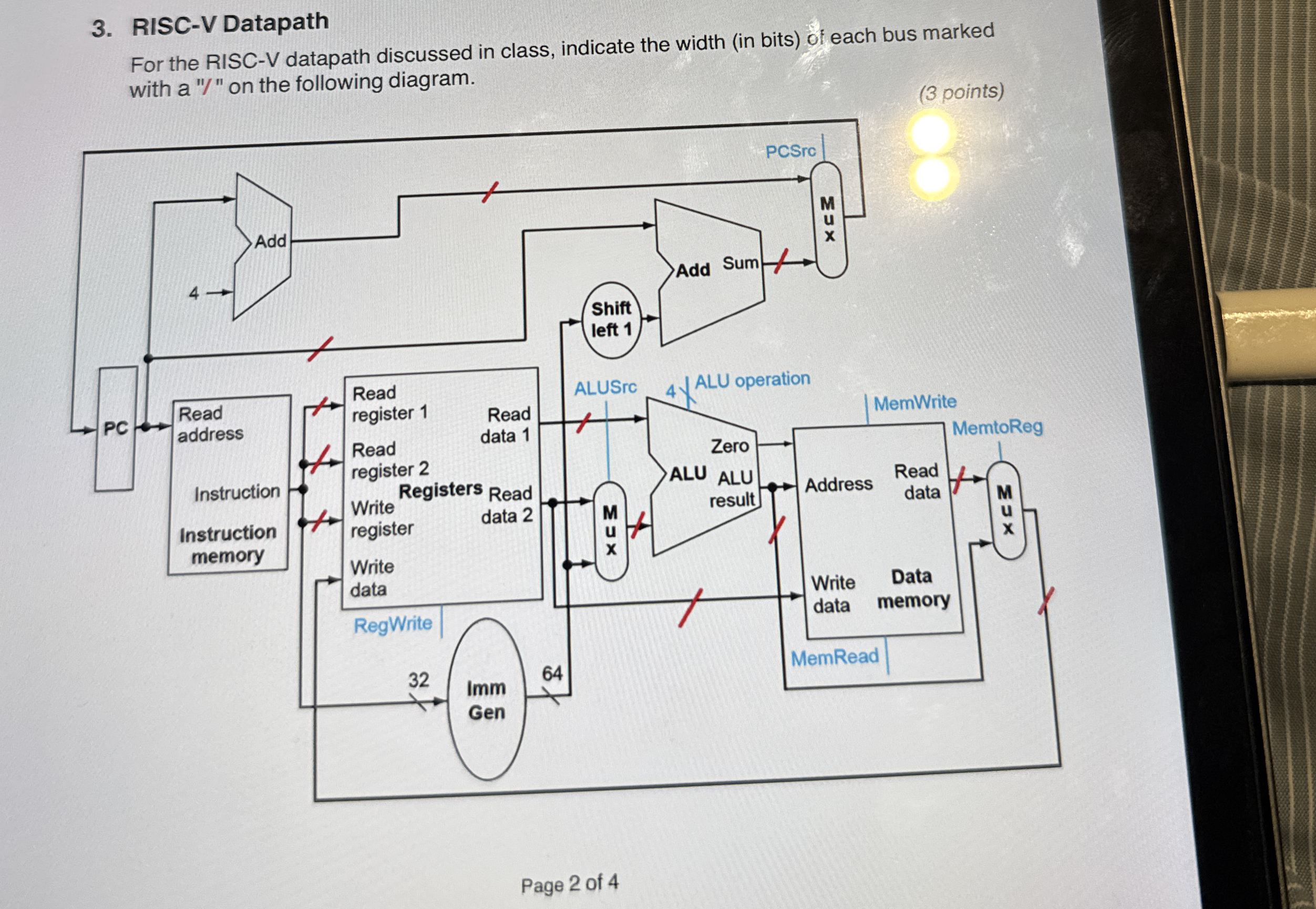 RISC - V Datapath For the RISC - V datapath