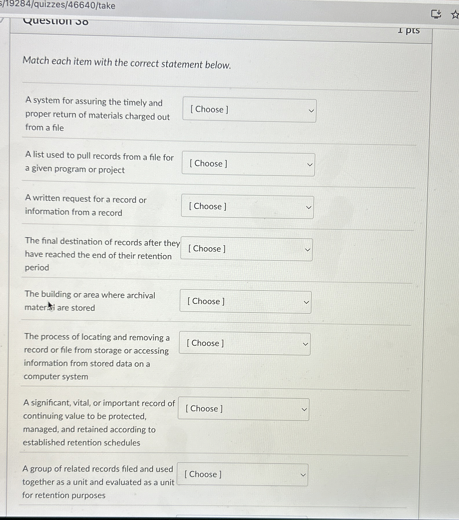 Match each item with the correct statement below.