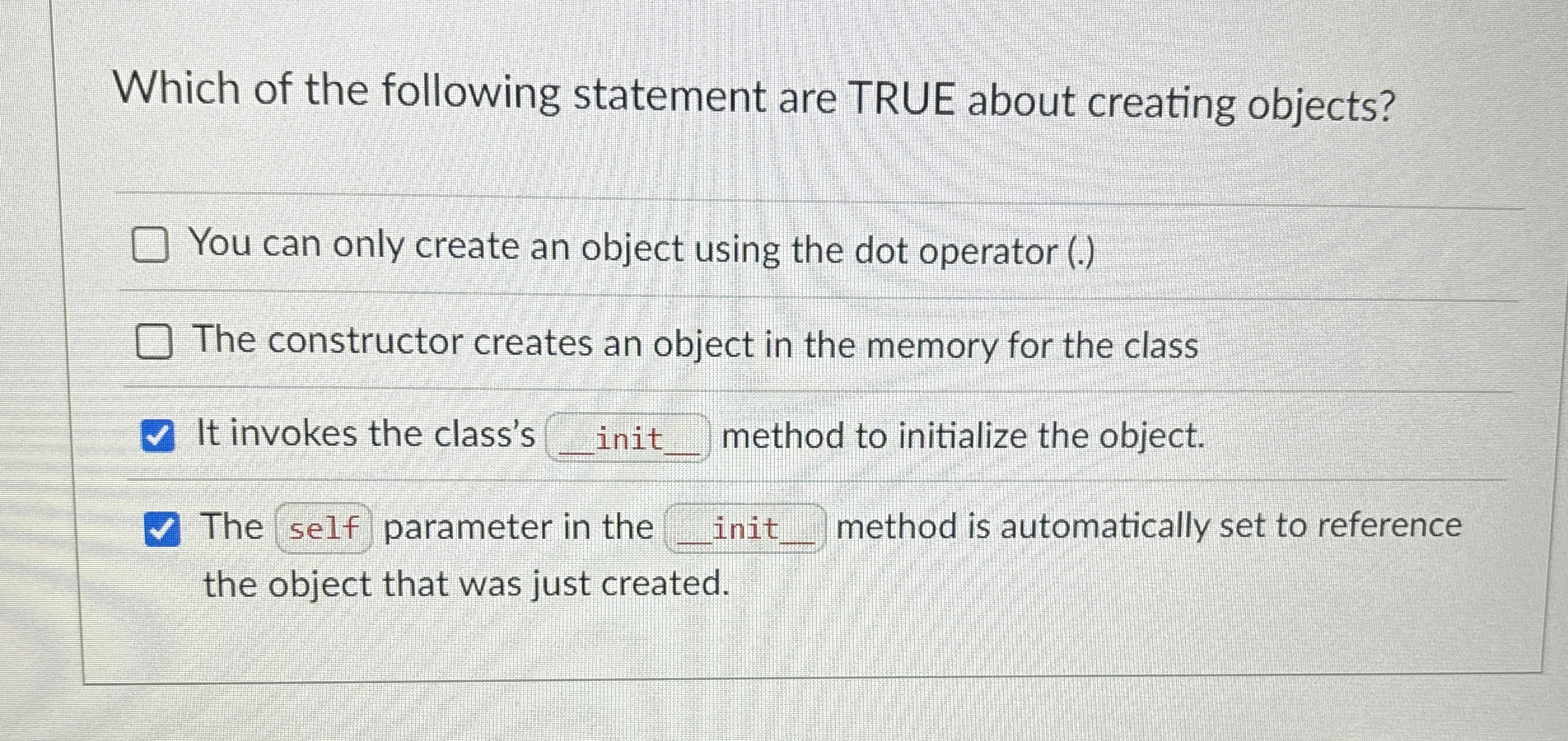 Which of the following statement are TRUE about