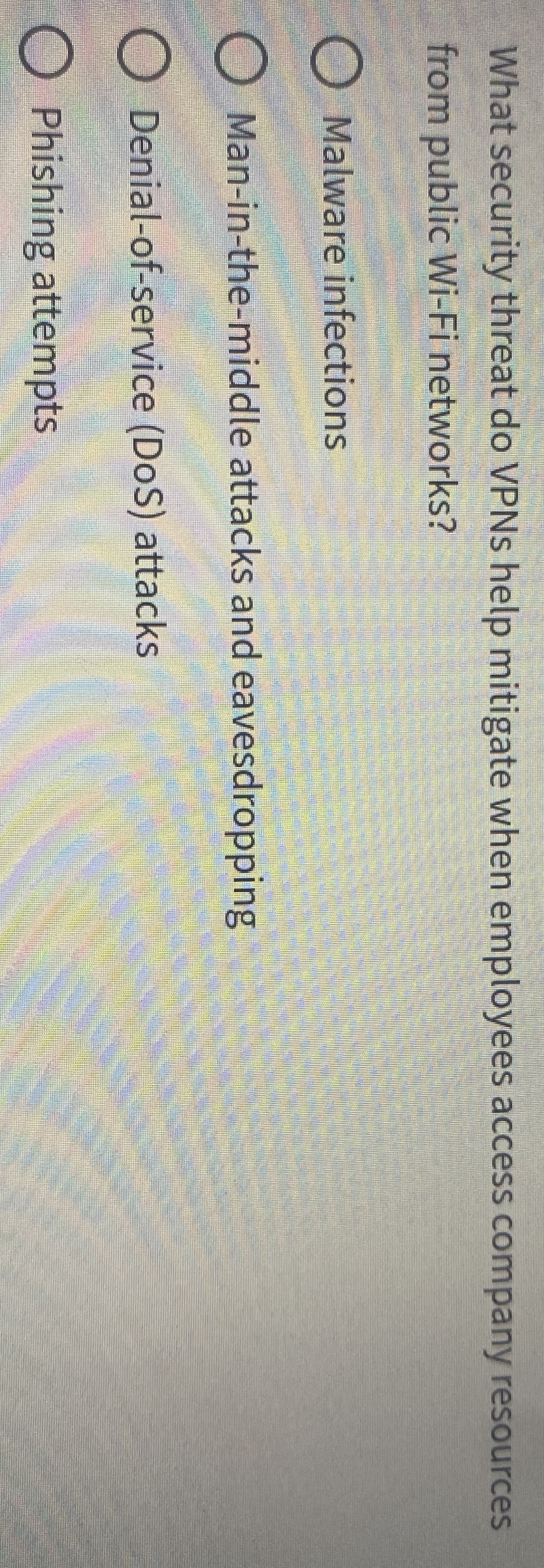 What security threat do VPNs help mitigate when