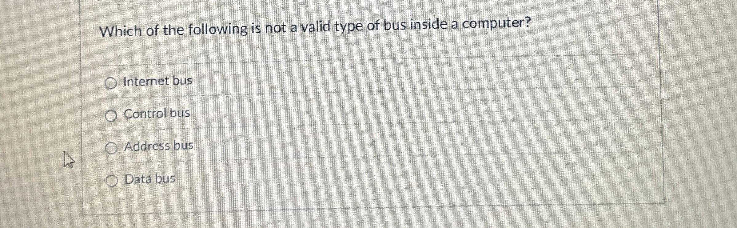 Which of the following is not a valid type of bus