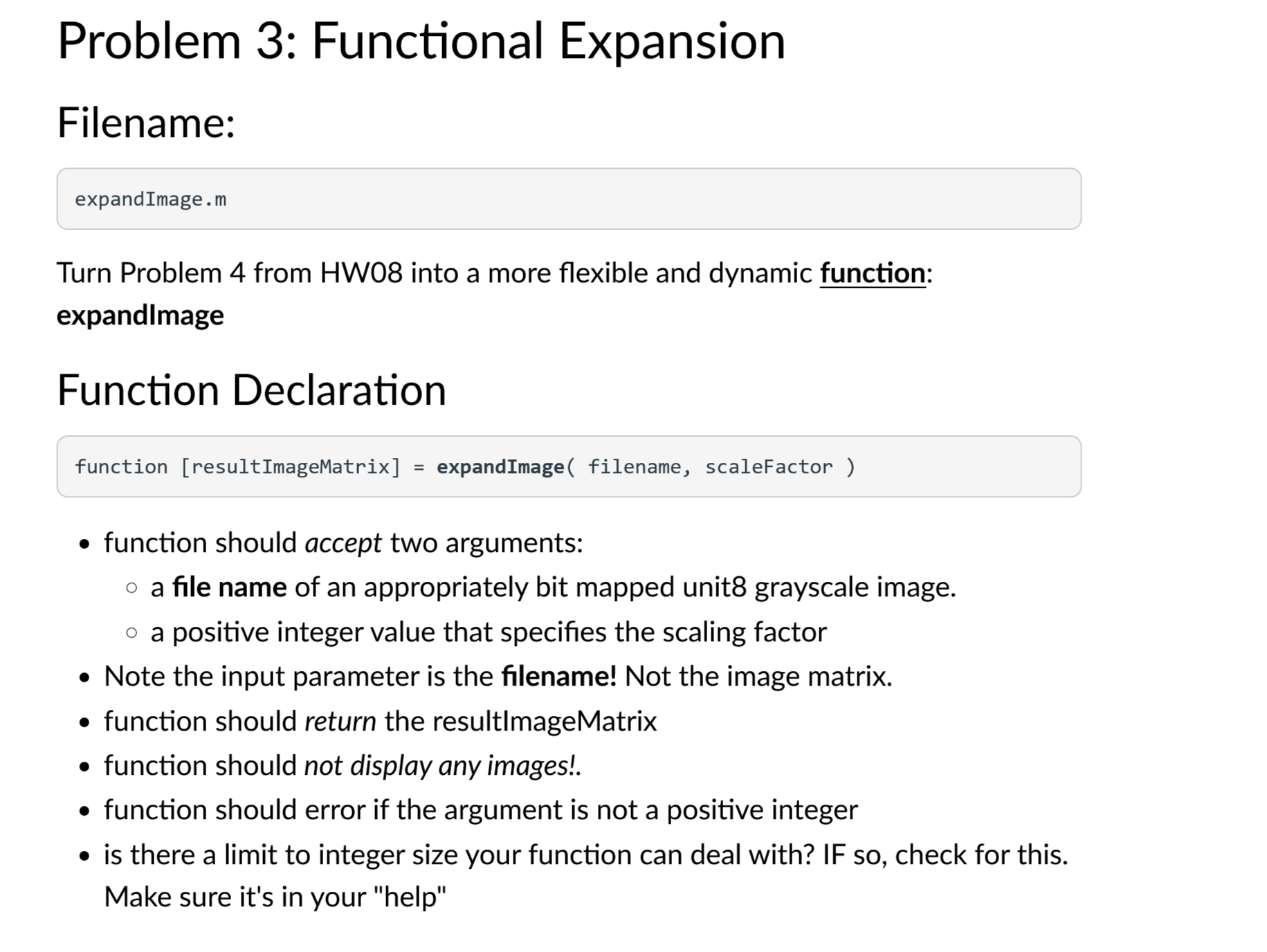 Problem 3 : Functional Expansion ( Matlab )