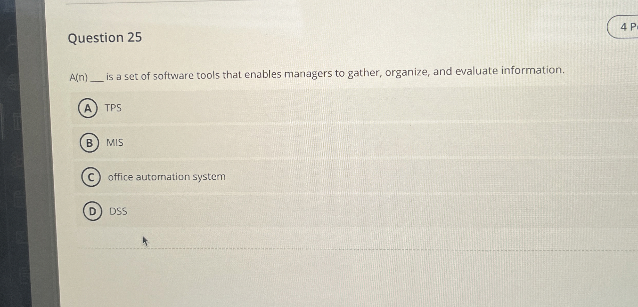 Question 2 5 4 P A ( n ) is a set of software