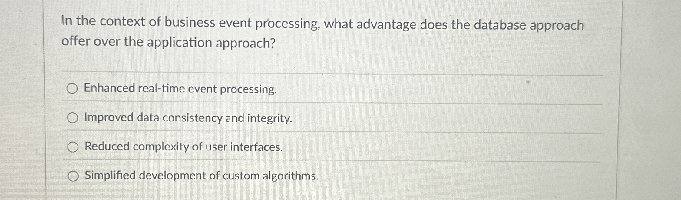 In the context of business event processing, what