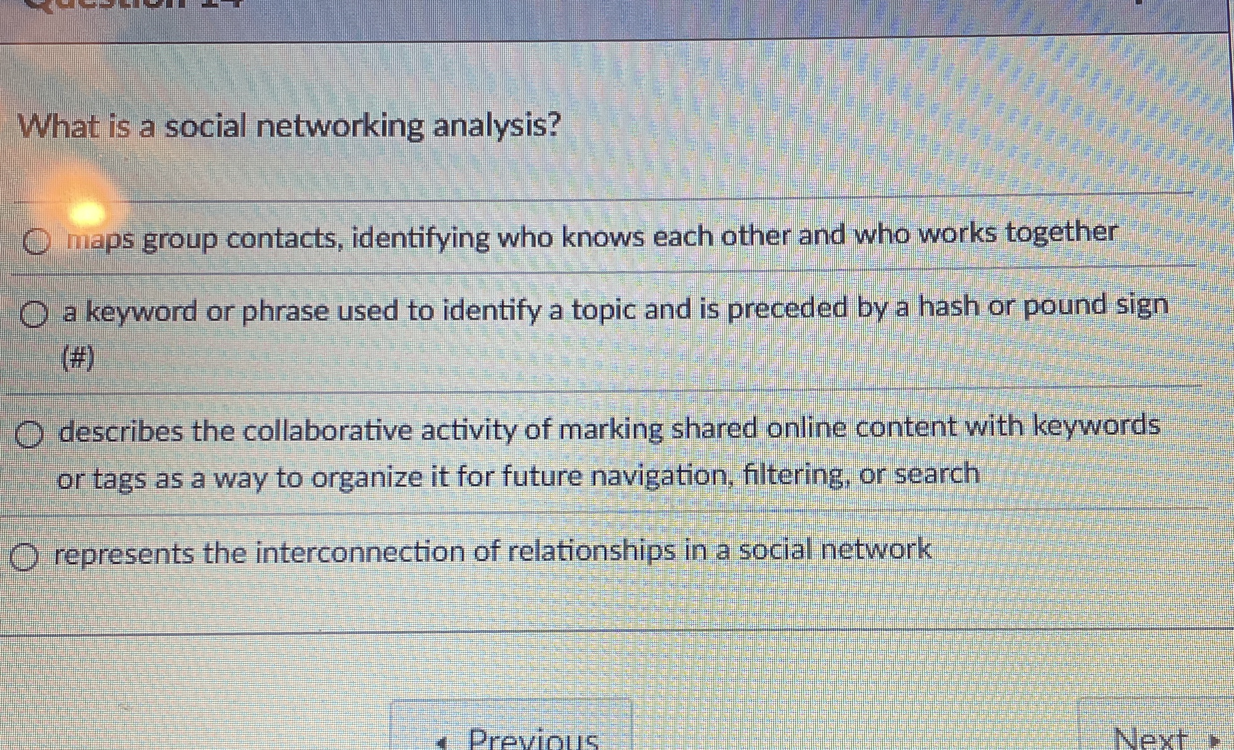 What is a social networking analysis? maps group