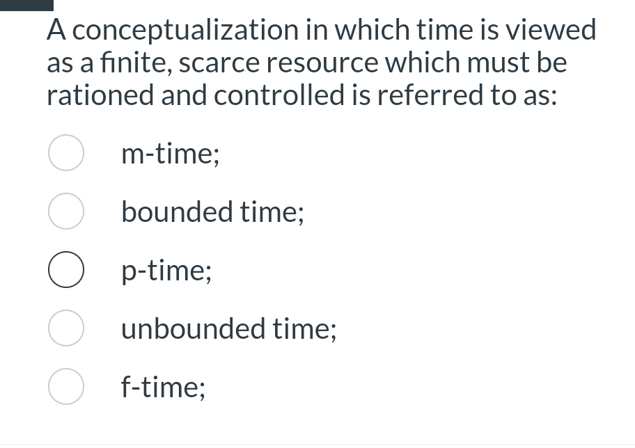 A conceptualization in which time is viewed as a