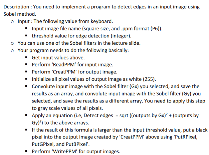 Description : You need to implement a program to