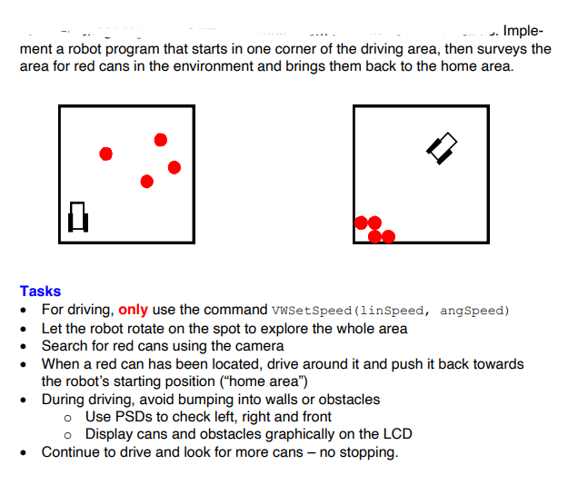 Code to be used for the EyeSim Simulator