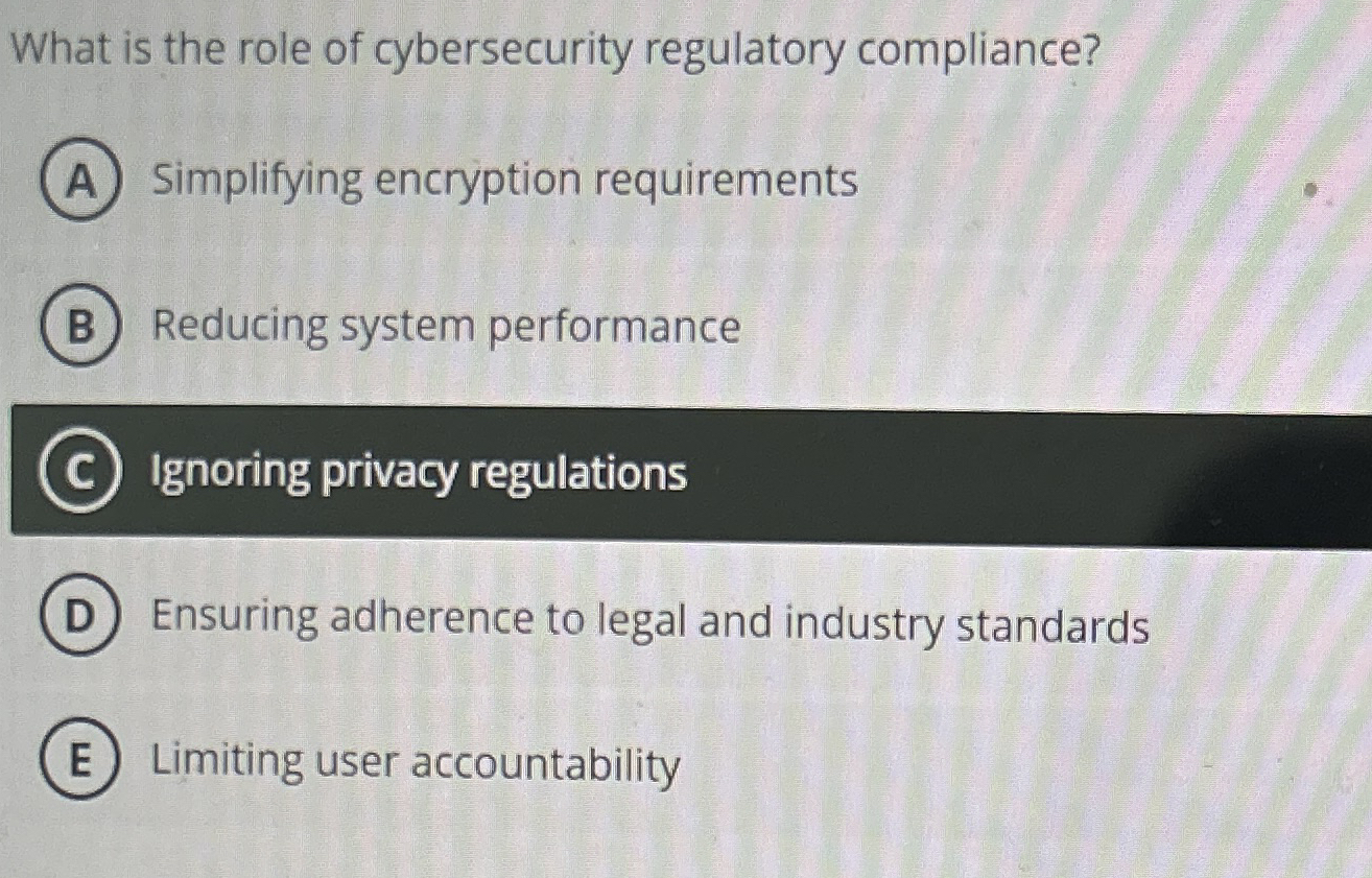 What is the role of cybersecurity regulatory