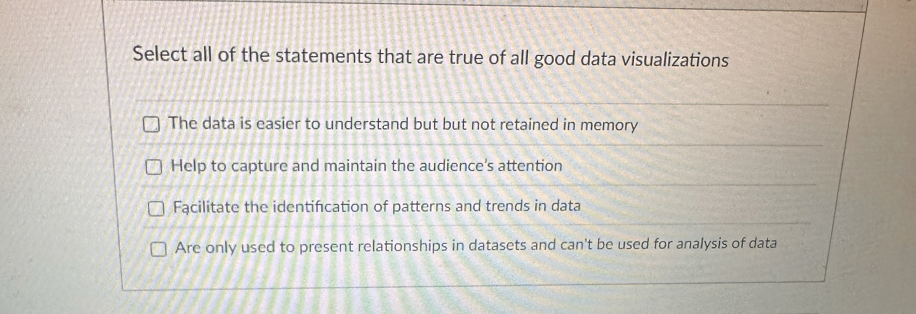 Select all of the statements that are true of all