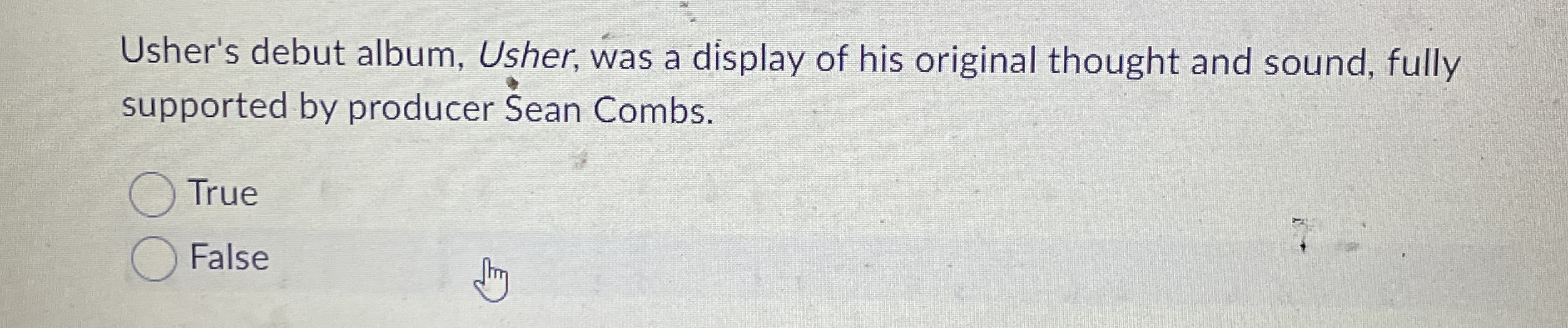 Usher's debut album, Usher, was a display of his