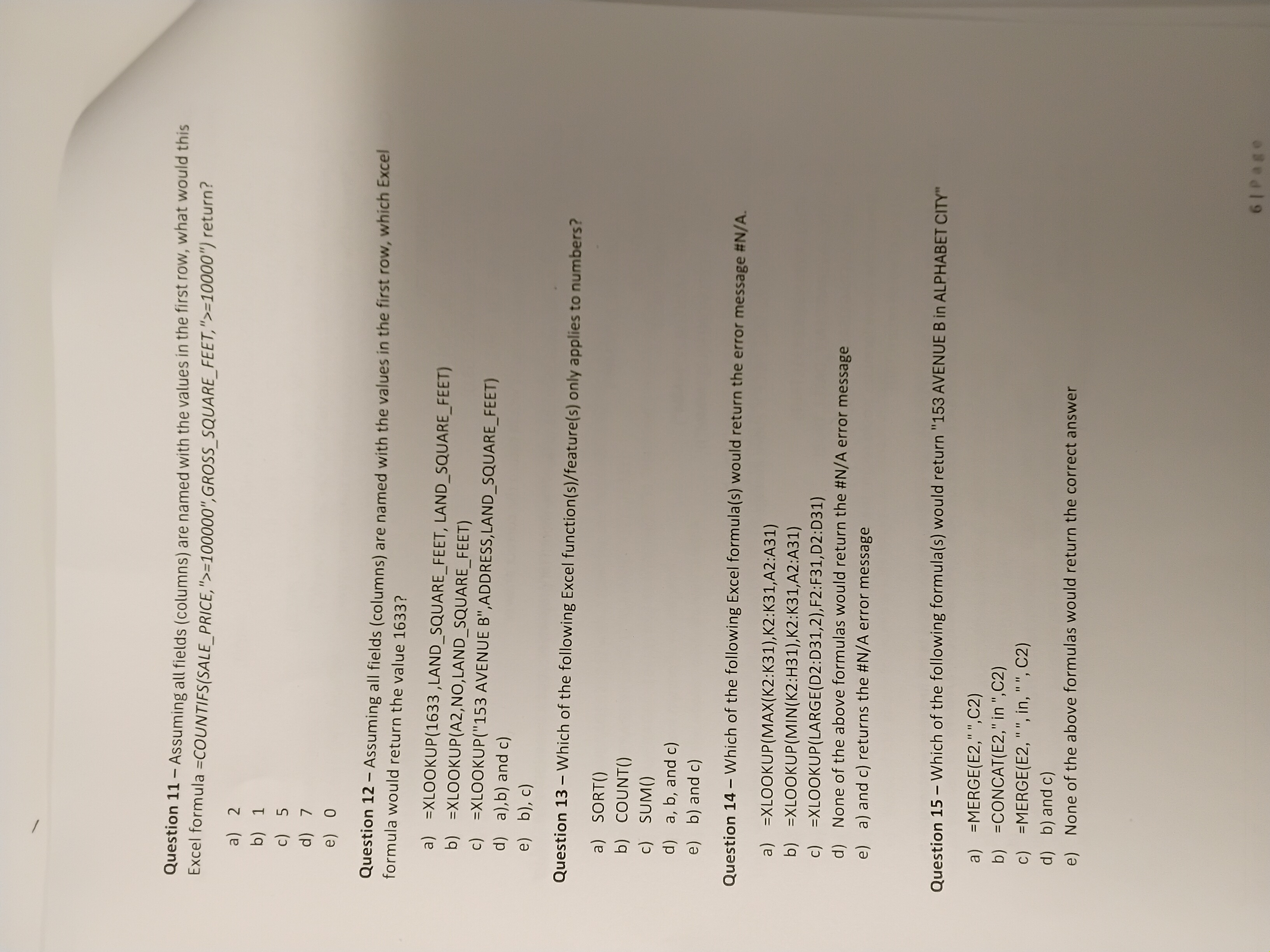 Question 1 1 - Assuming all fields ( columns )