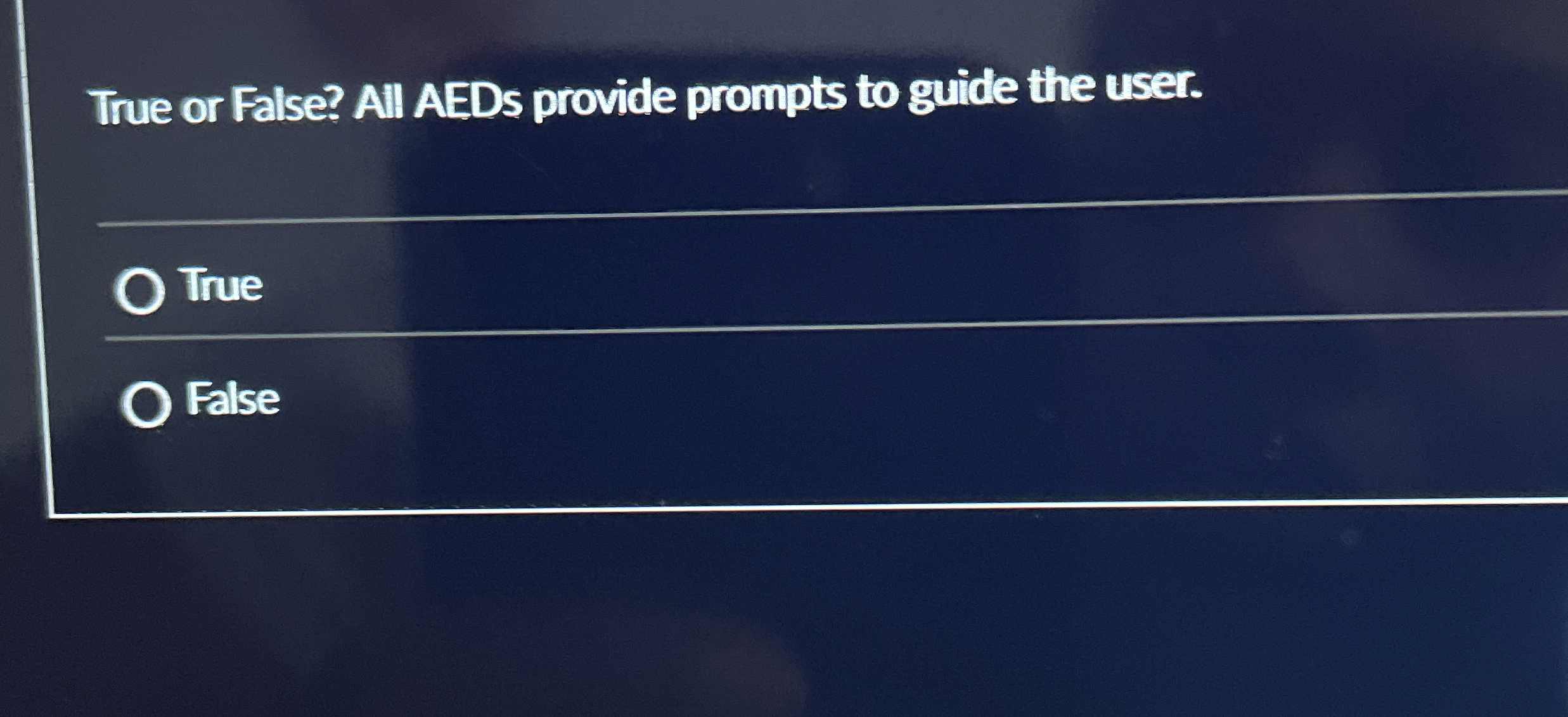 True or False? All AEDs provide prompts to guide