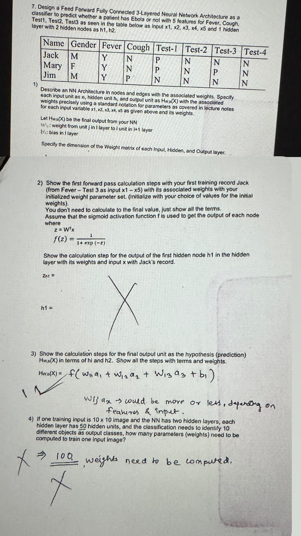 Design a Feed Fonward Fully Connecled 3 - Layered