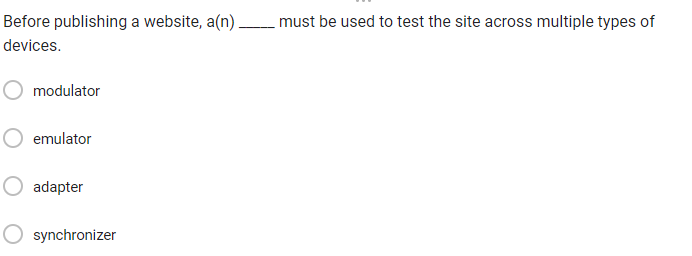 Before publishing a website, \ ( a ( n ) \ quad \