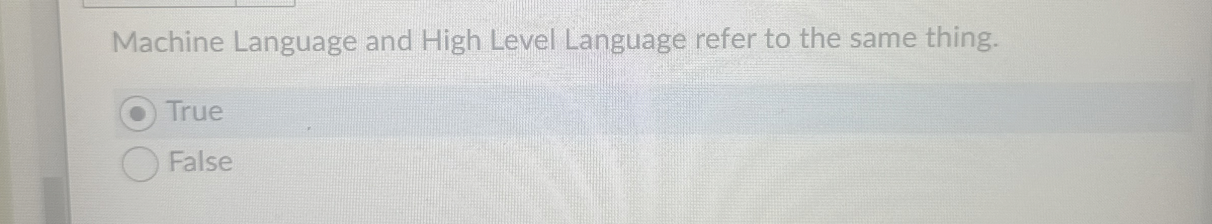 Machine Language and High Level Language refer to