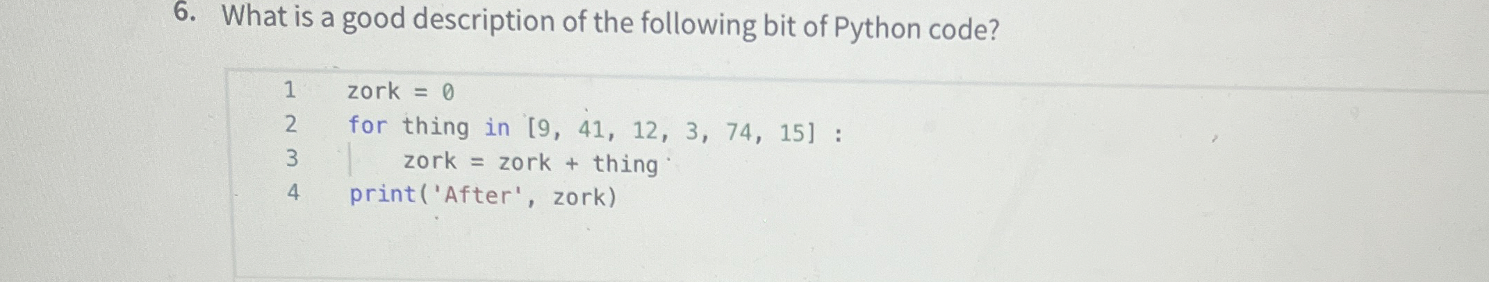 What is a good description of the following bit