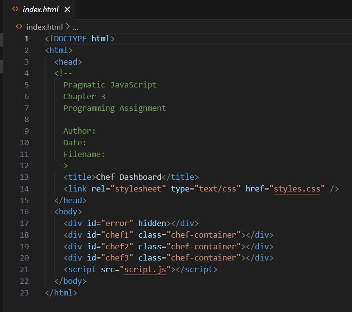 In this assignment you will create a Chef