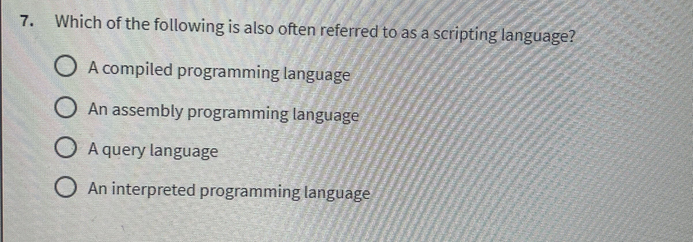 Which of the following is also often referred to