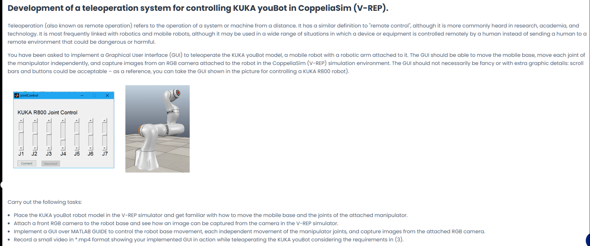 Development of a teleoperation system for