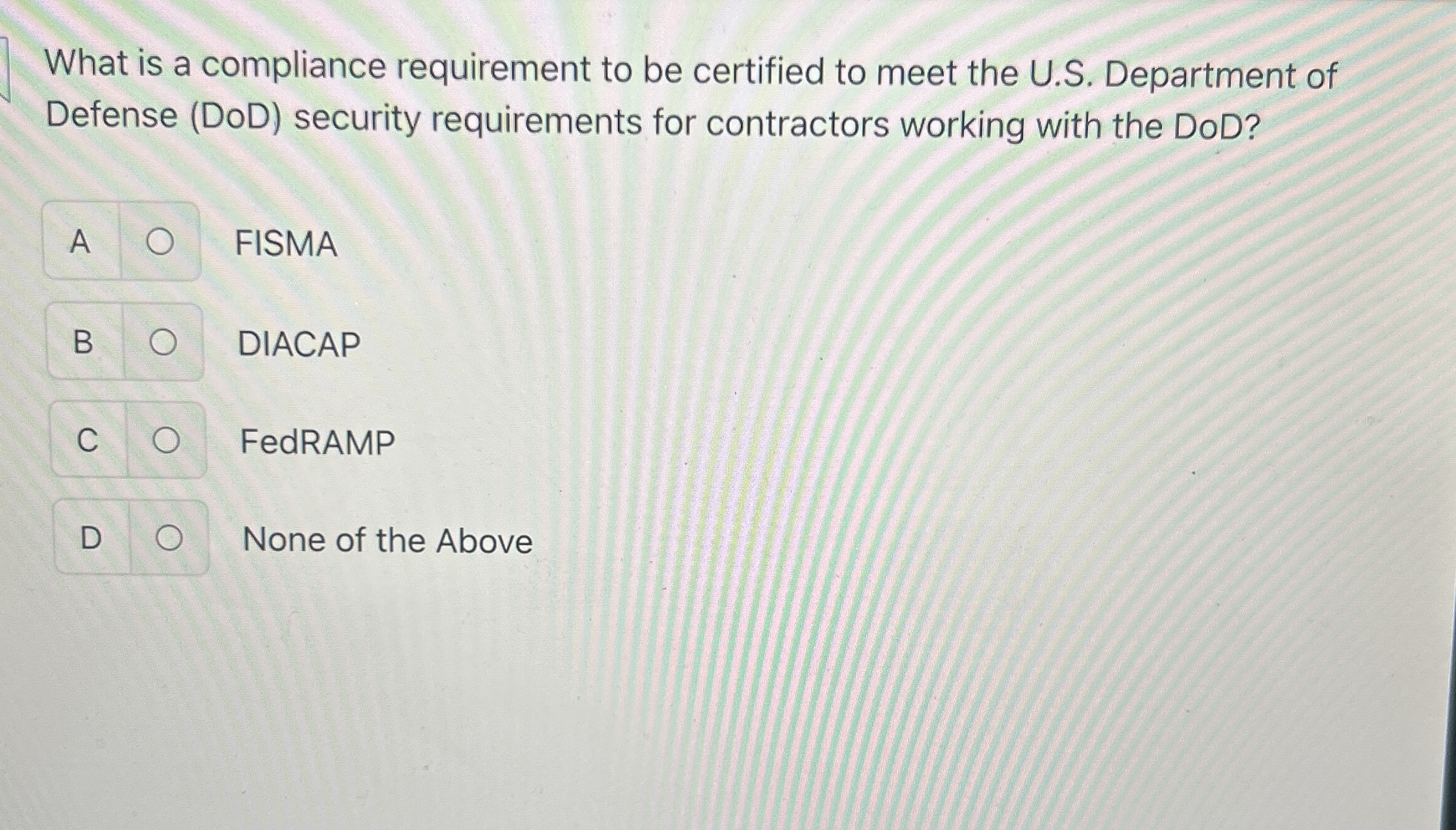 What is a compliance requirement to be certified