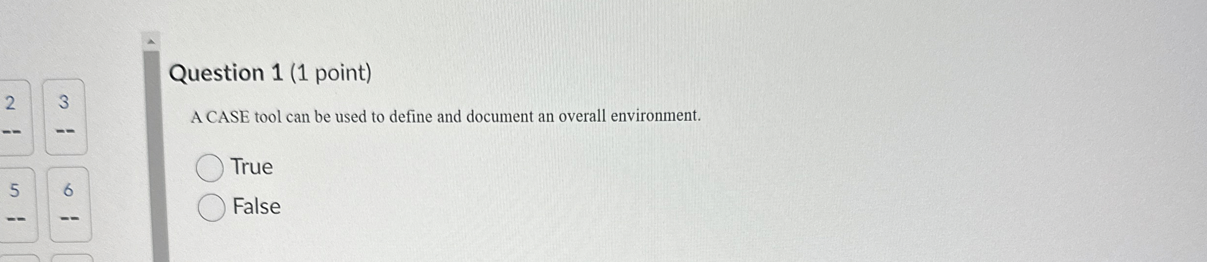 Question 1 ( 1 point ) A CASE tool can be used to
