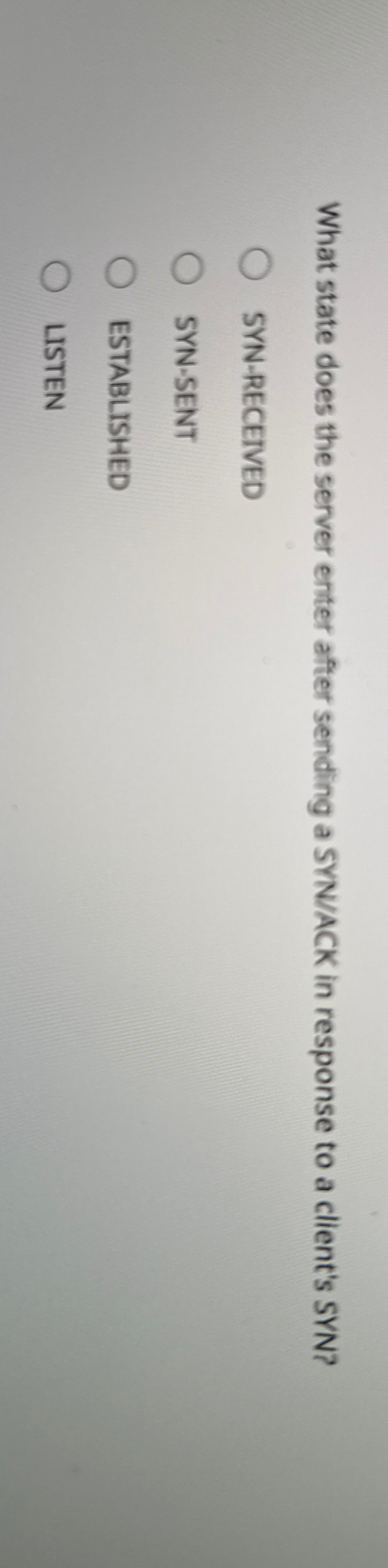 What state does the server enter after sending a