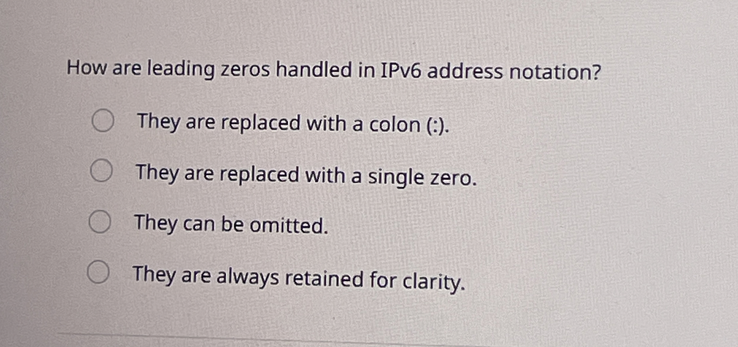 How are leading zeros handled in IPv 6 address