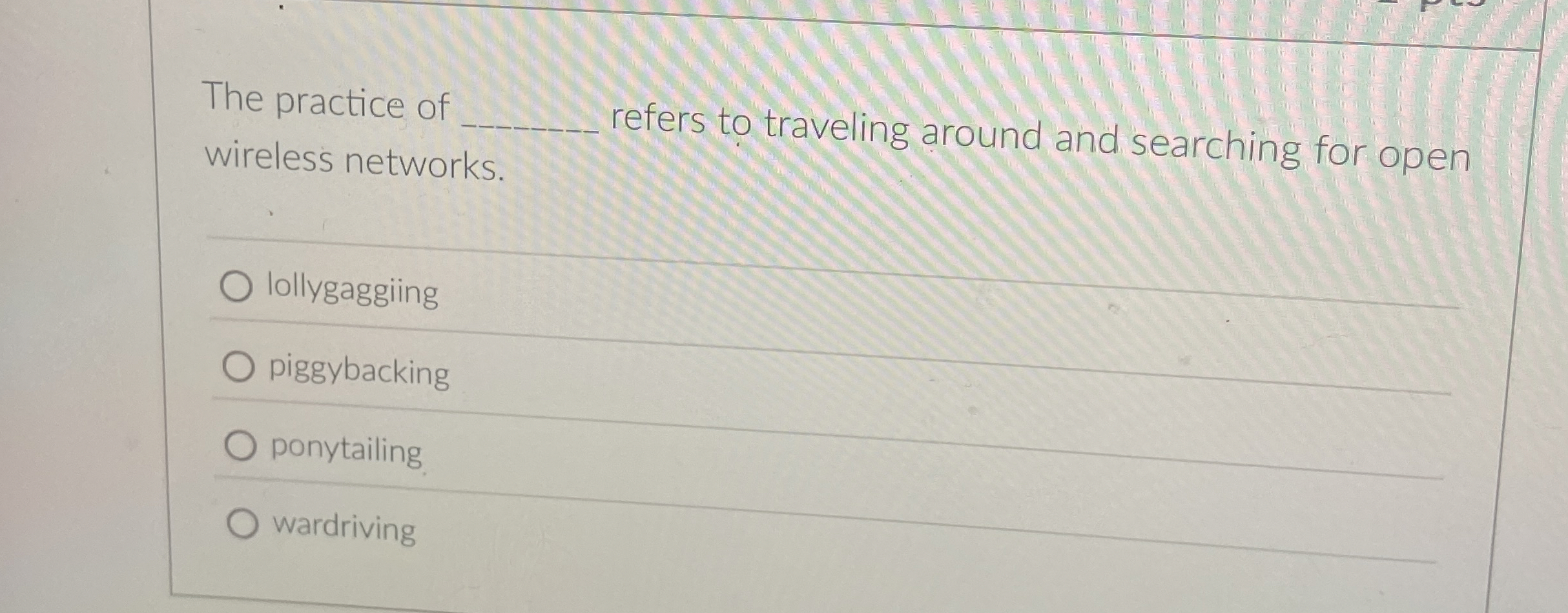 The practice of refers to traveling around and