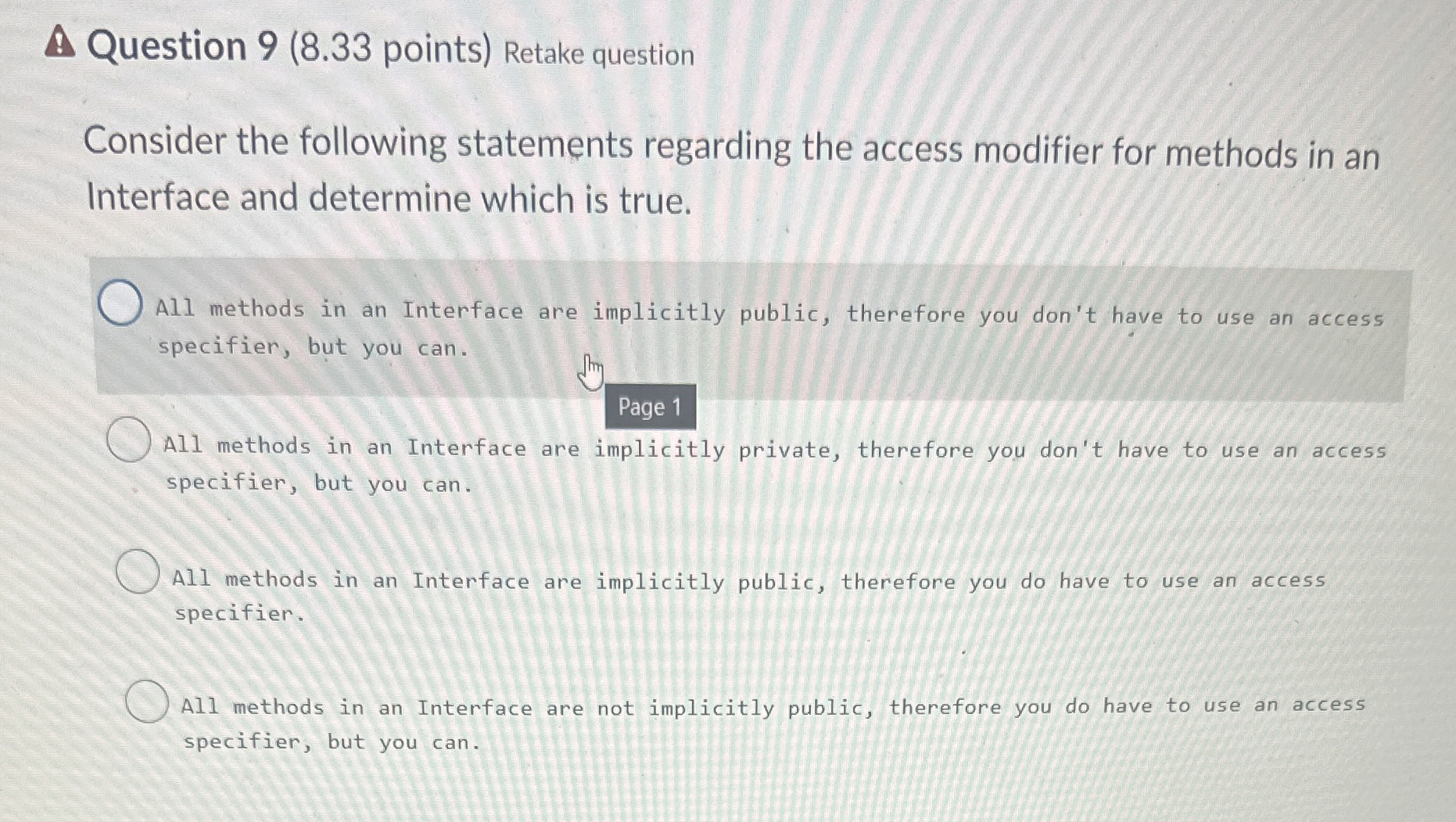 Consider the following statements regarding the