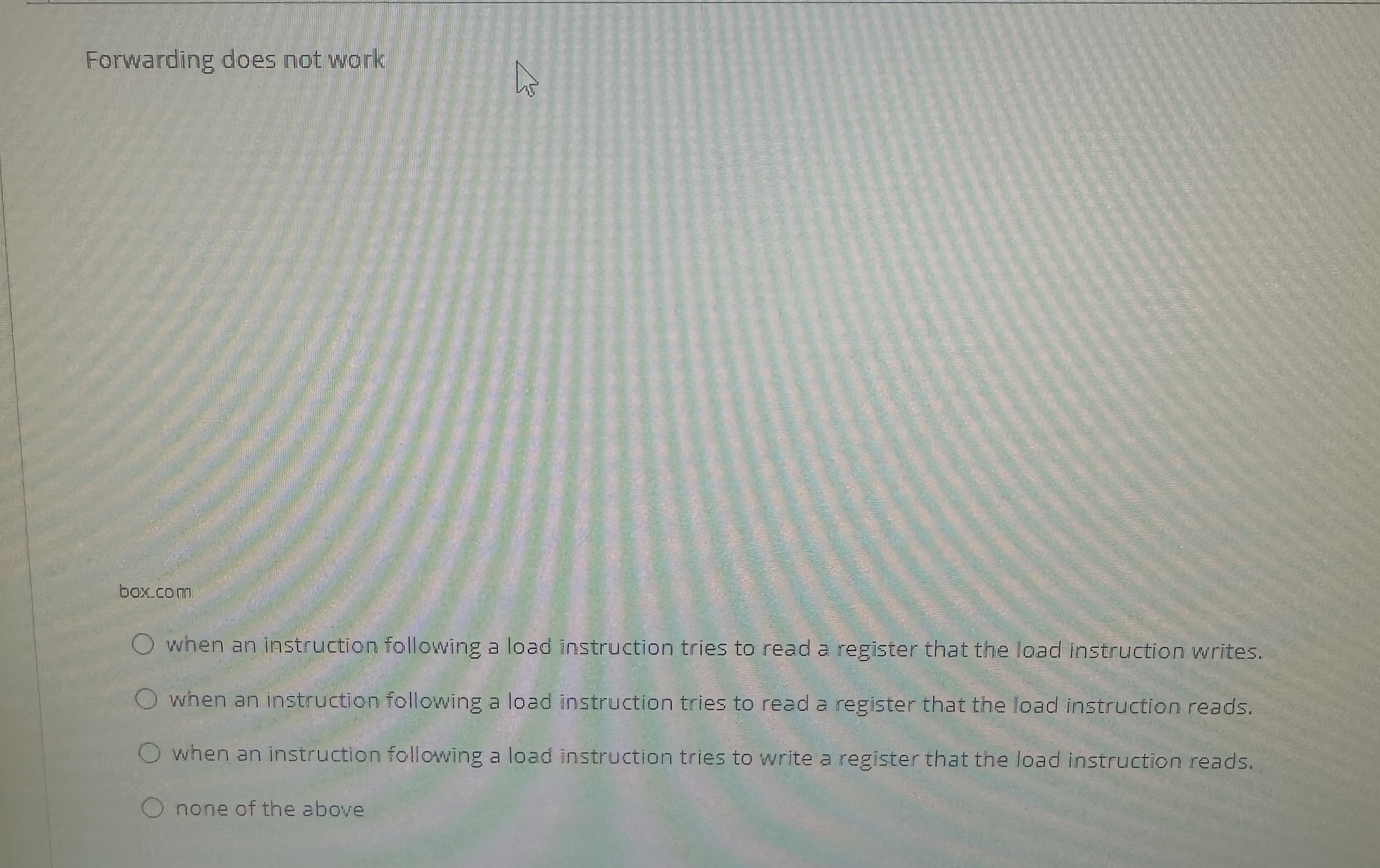 Forwarding does nat wark boxcen when an