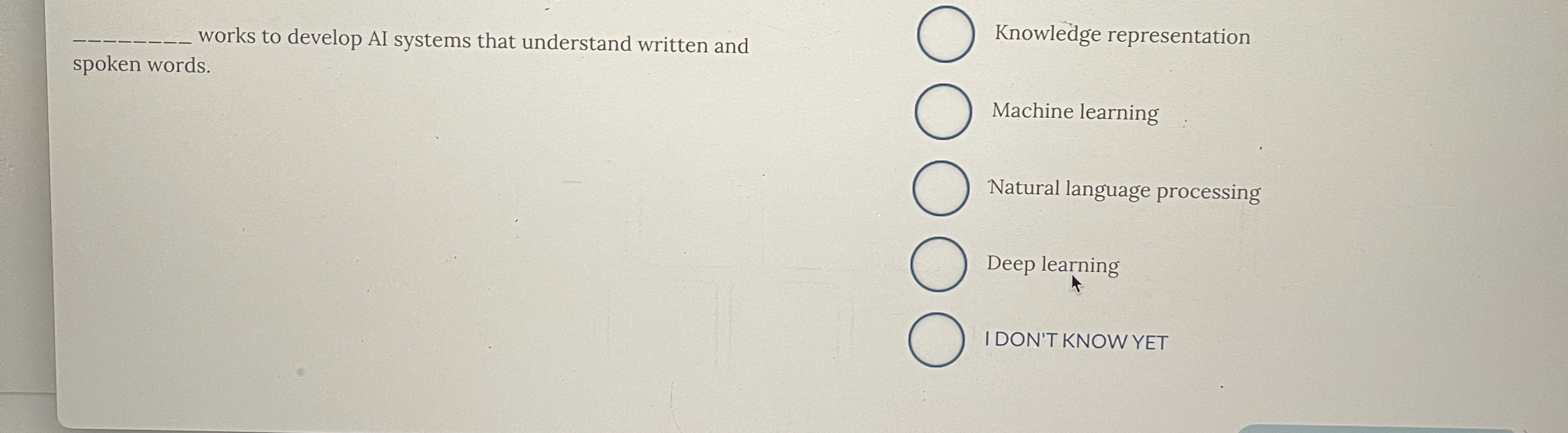 works to develop AI systems that understand