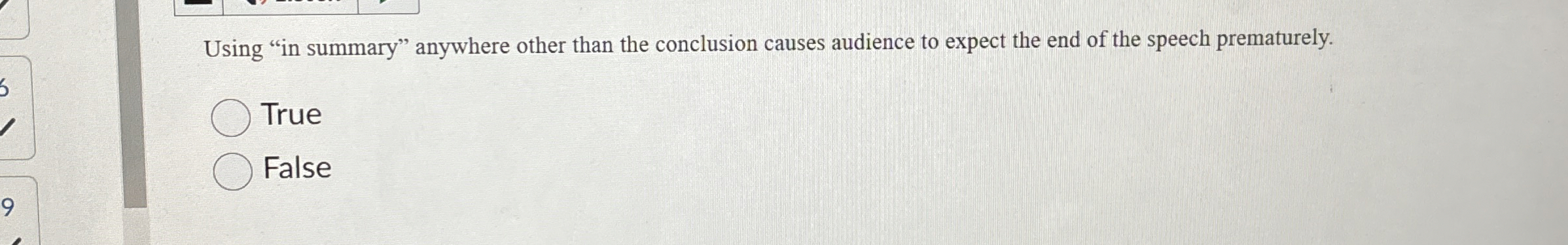 Using " in summary" anywhere other than the