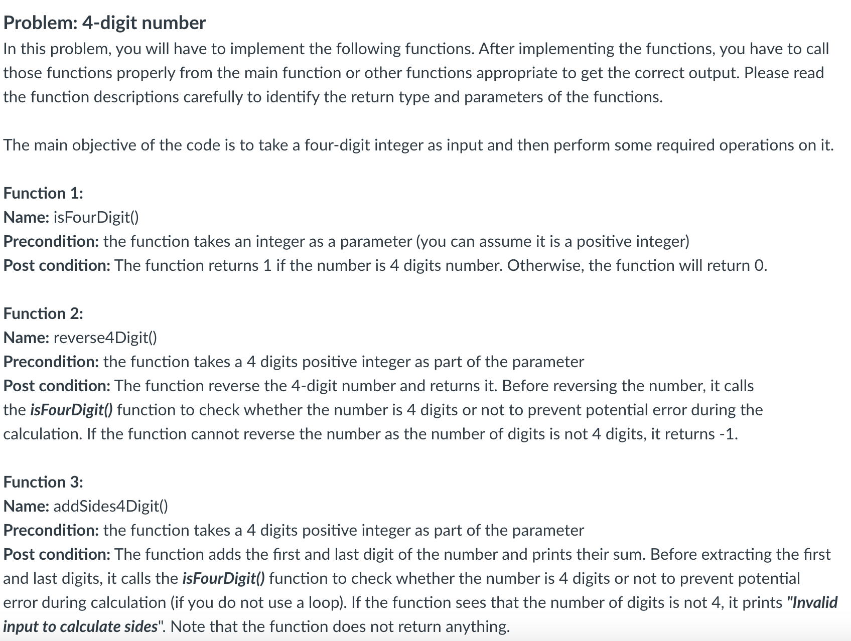 Problem: 4 - digit number In this problem, you