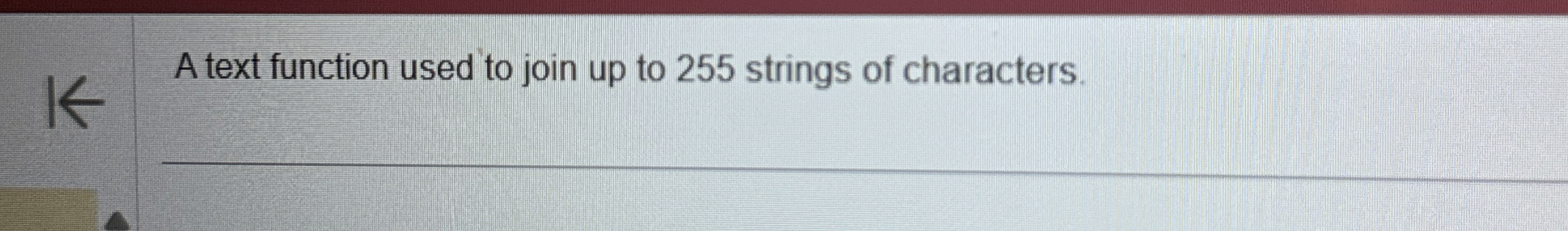 A text function used to join up to 2 5 5 strings