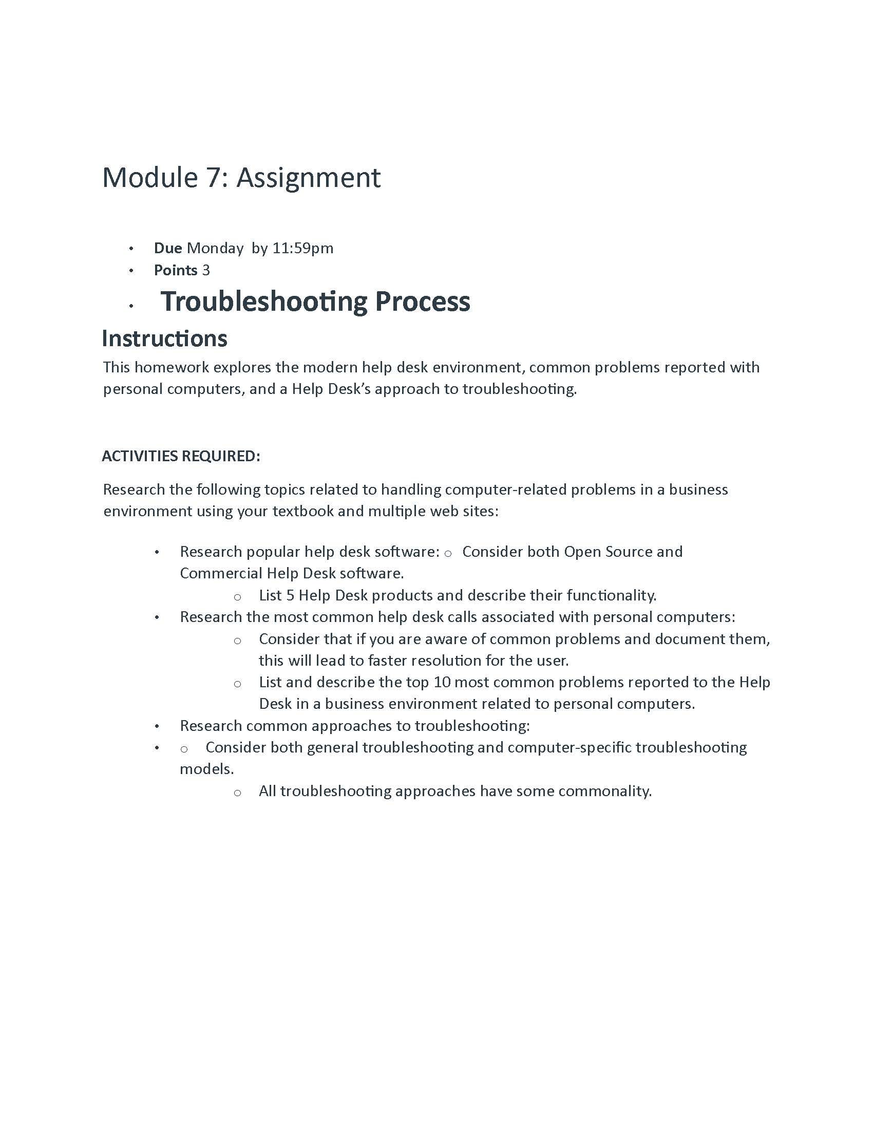 personal computers, and a Help Desk's approach to