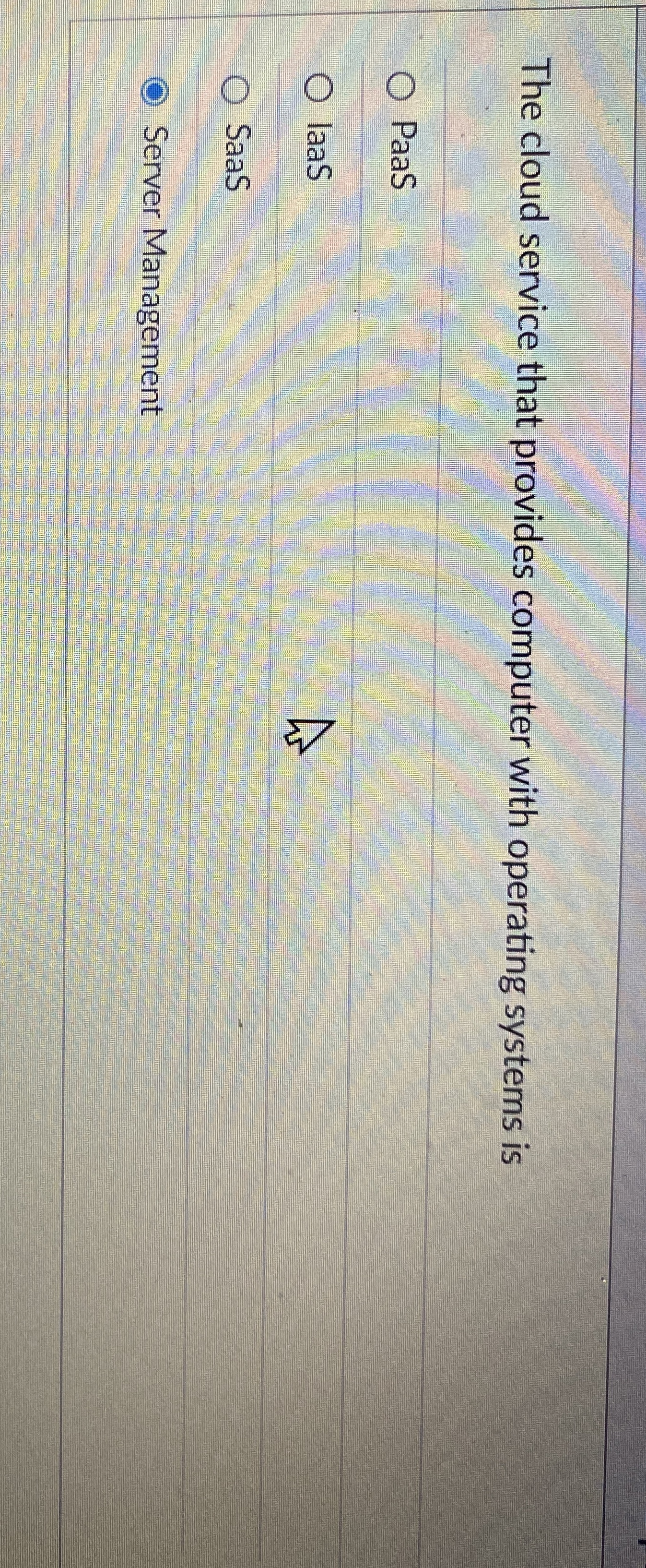 The cloud service that provides computer with