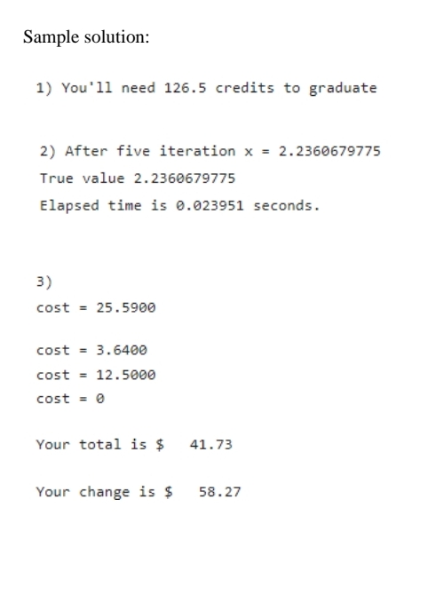 Answer the following problems into a single Live