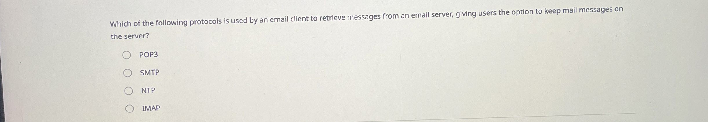 Which of the following protocols is used by an