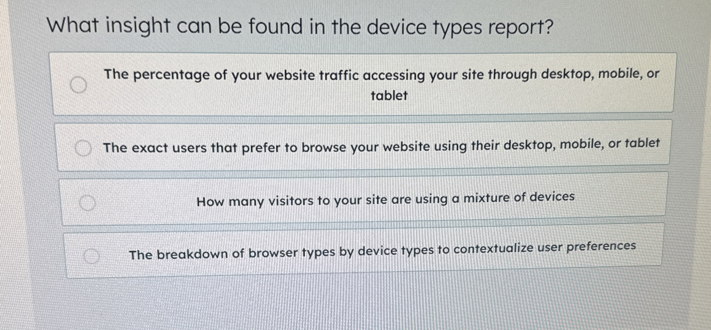 What insight can be found in the device types