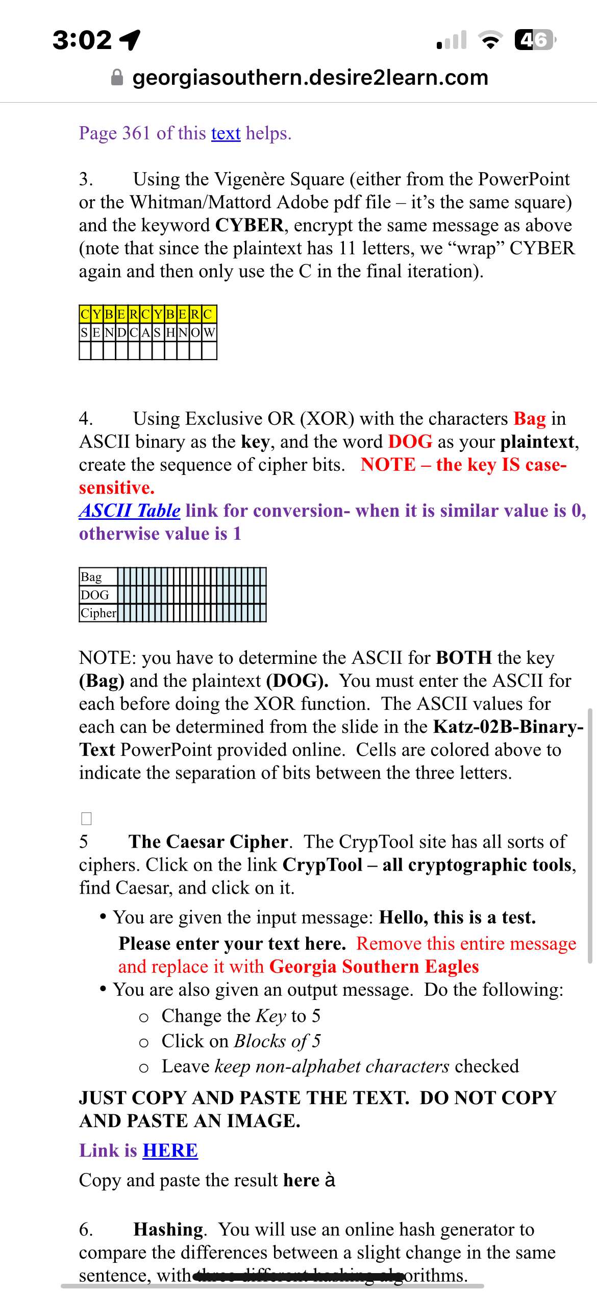 3 : 0 2 4 georgiasouthern.desire 2 learn.com Page