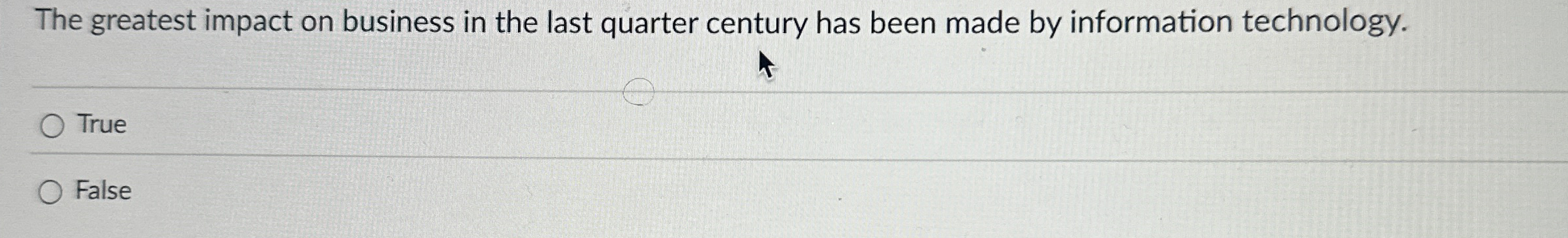 The greatest impact on business in the last