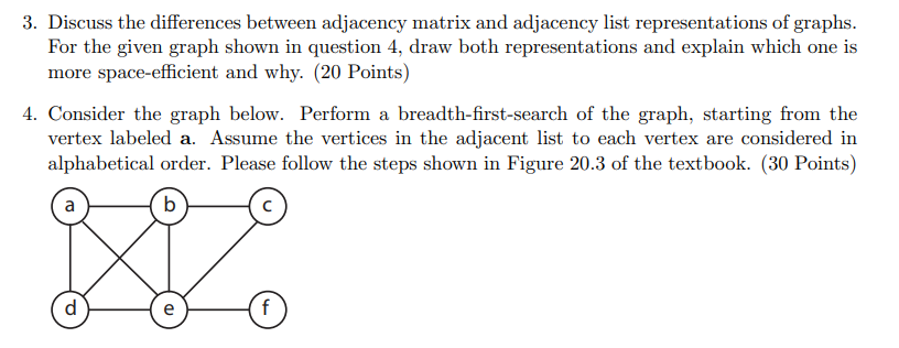3 . Discuss the differences between adjacency