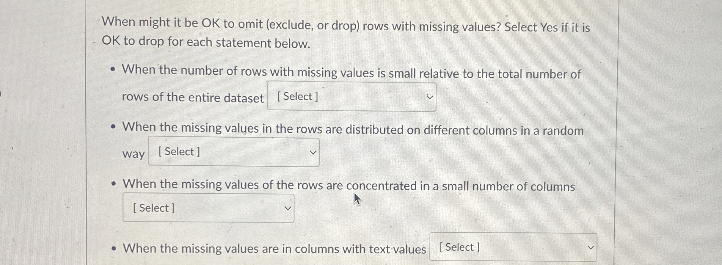 When might it be OK to omit ( exclude , or drop )