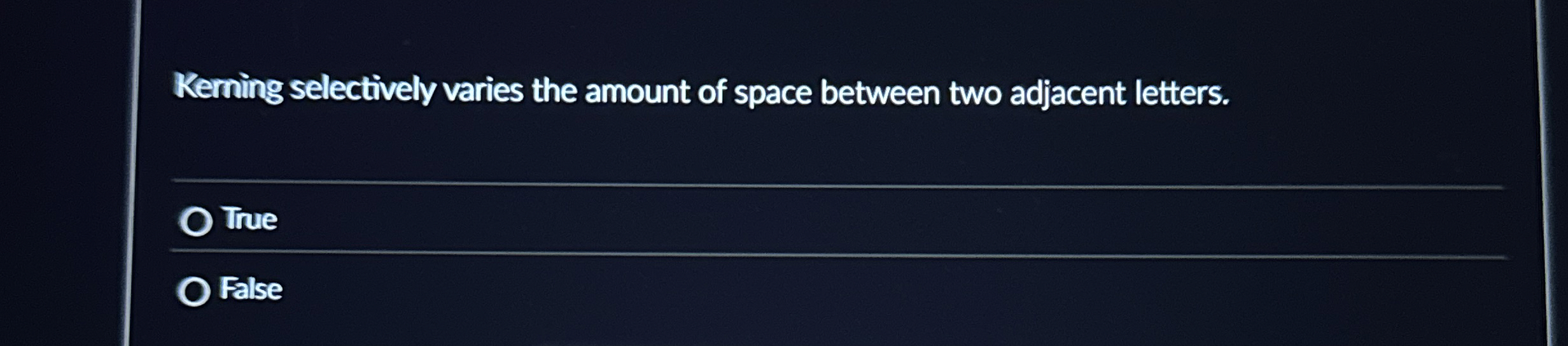 Rerning selectively varies the amount of space