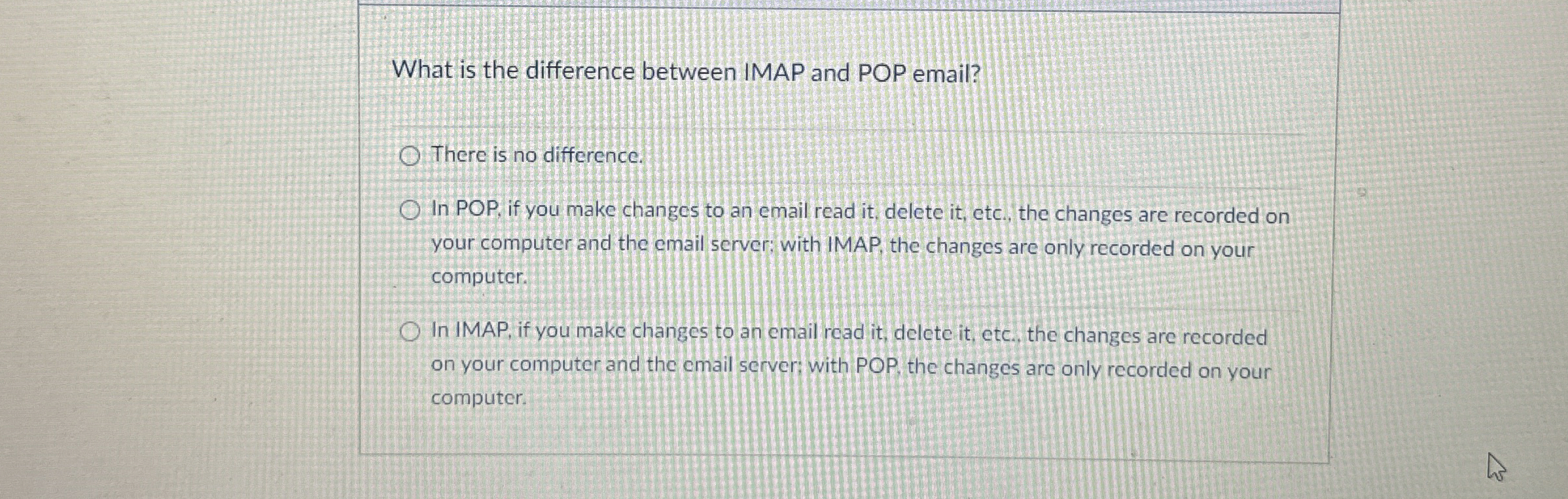 What is the difference between IMAP and POP
