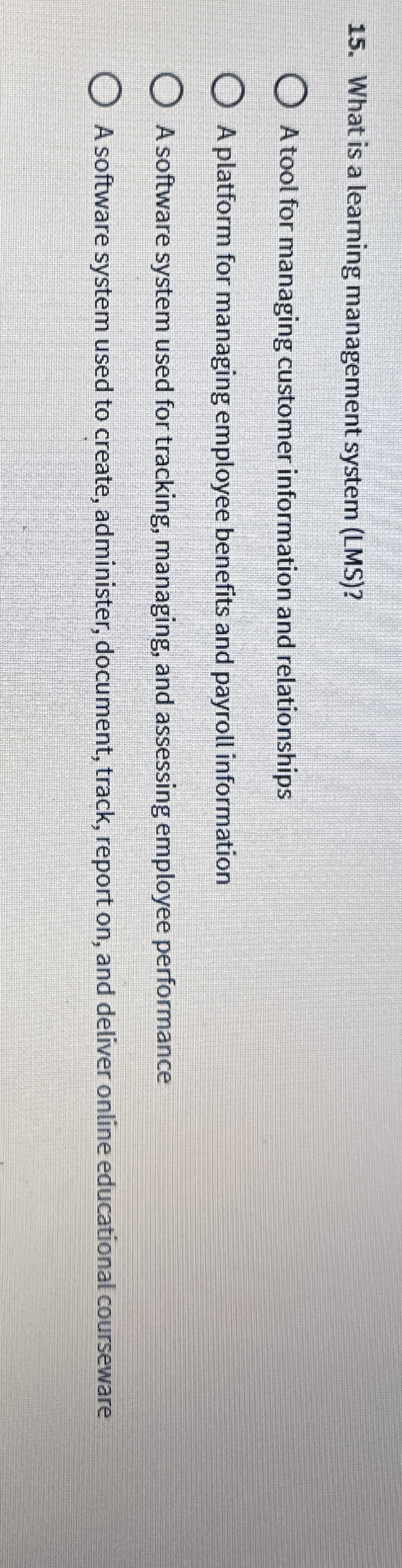 What is a learning management system ( LMS ) ? A