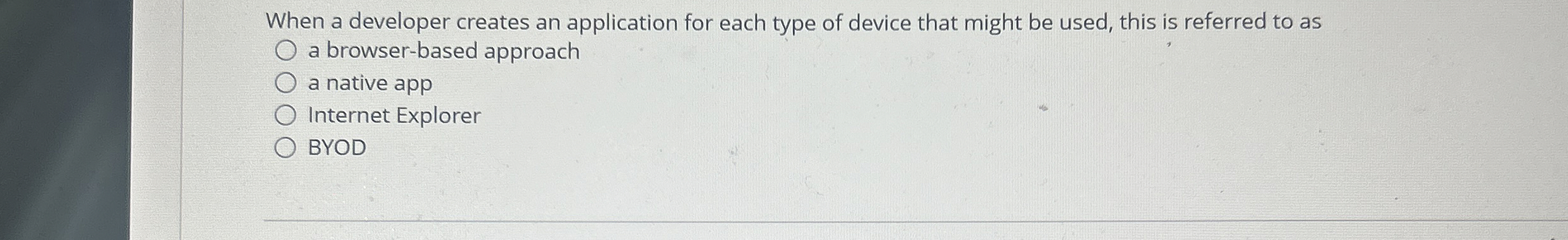 When a developer creates an application for each